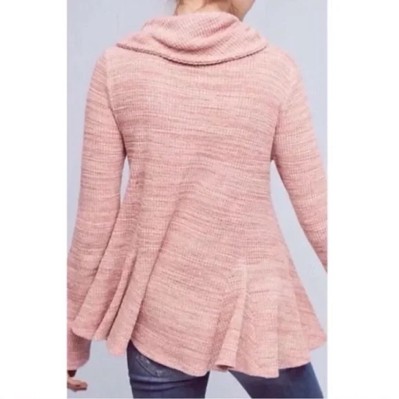 Anthropologie Postmark Maurisa Cowl Waffle Top Small - Picture 2 of 8